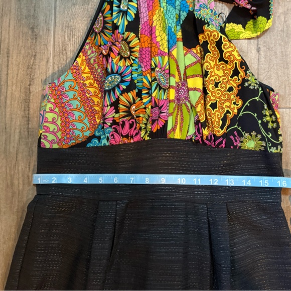 TRINA TURK SILK IBIS HALTER DRESS SIZE 10 - Picture 12 of 14